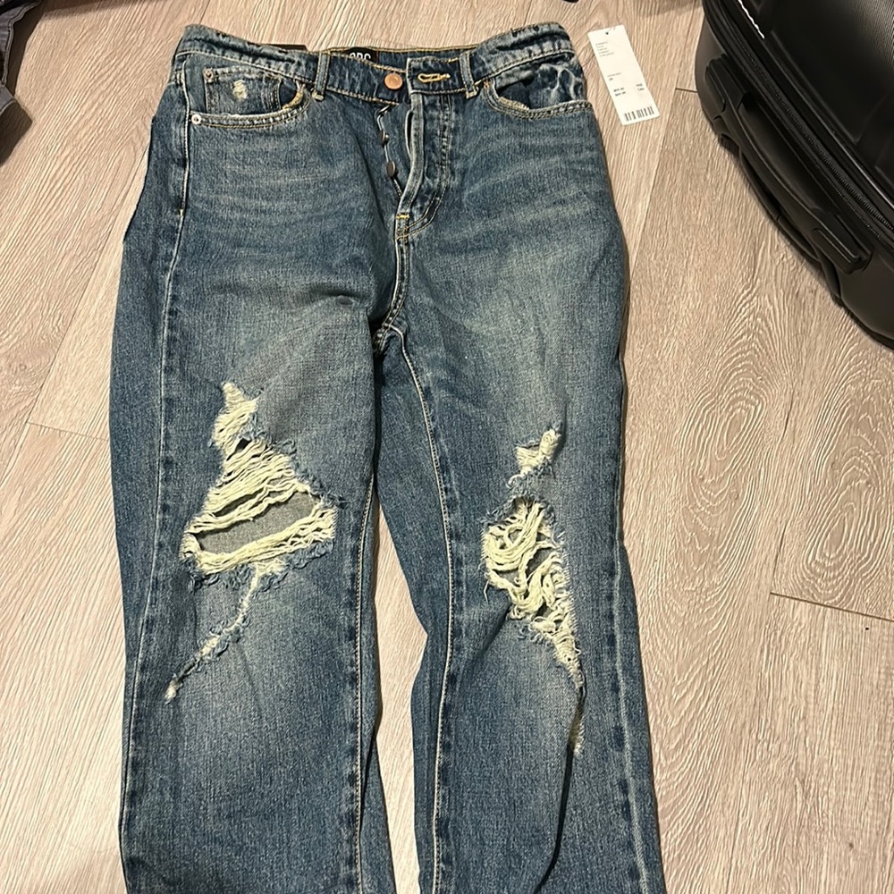 Urban outfitters distressed jeans slim straight